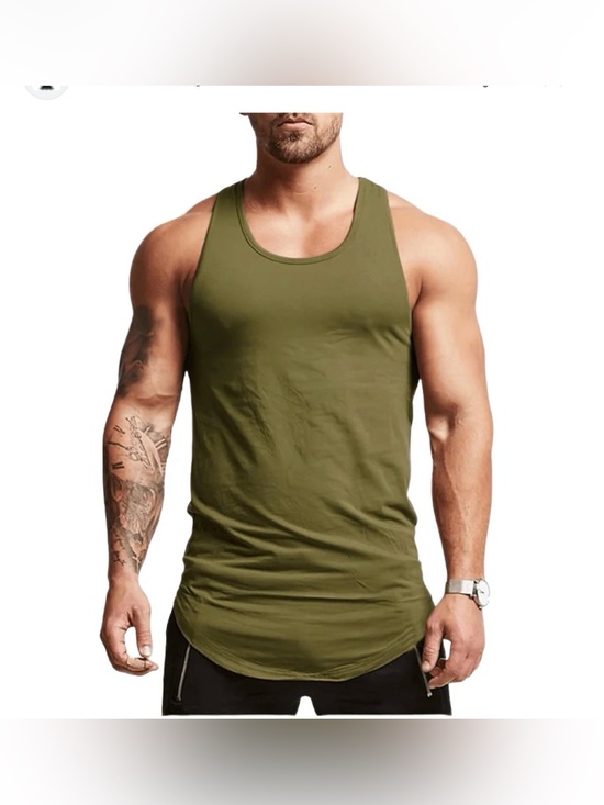 tezo Other - Men's Olive Muscle Tank Top Sleeveless Shirt